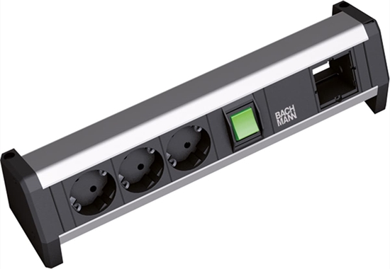Picture of Bachmann DESK 1x switch 3x earthing contact 1x ABD GST18