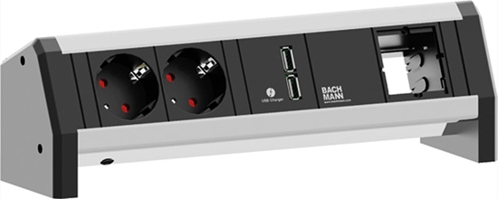 Picture of Bachmann DESK 2x earthing contact 1x USB Charger 1x ABD, 0 m