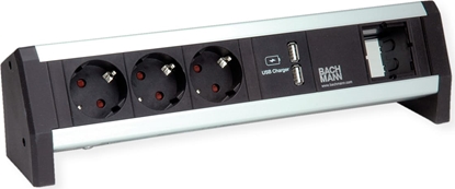 Picture of Bachmann Desk1 1xUSBCharger 3xSchutzkontakt, 1xABD