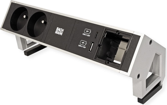 Picture of Bachmann DESK2 2xUTE 1xUSB A&C 22W 1xCM 0.2m GST18 INOX