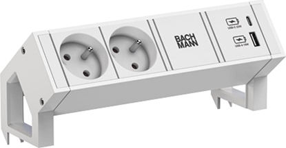 Picture of Bachmann DESK2 white 2xUTE 1xUSB A/C 22W 0,2m GST18