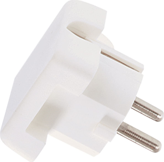 Picture of Bachmann earthing contact plug, white flat version, mountable