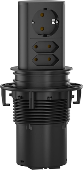 Picture of Bachmann ELEVATOR 1x CEE 7/7 2x Euro, black, 2 m