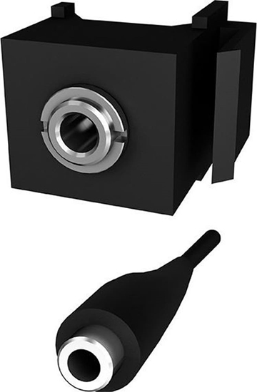 Picture of Bachmann Keystone mini jack 3.5mm 3-pin stereo, black