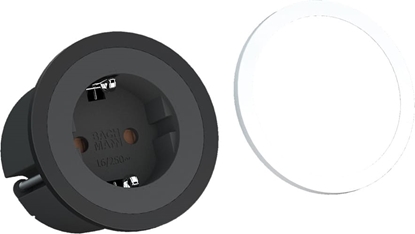 Attēls no Bachmann PIX 1x earthing contact with decorative rings in white and black, GST coupling