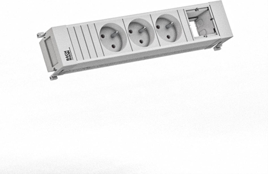 Picture of Bachmann POWER FRAME 3xUTE 1xCM 0.2m GST18 RAL9010