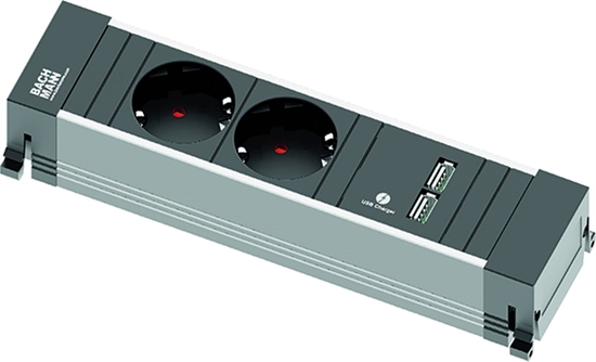 Picture of Bachmann POWER FRAME Small 2x earthing contact 1x USB charger