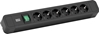 Picture of Bachmann PRIMO2 socket strip 6x earthing contact, aluminium, switch, black, 2 m