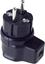 Picture of Bachmann solid rubber angle plug, IP44, black