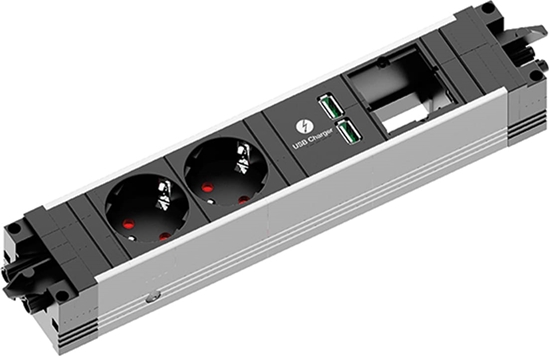 Picture of Bachmann STEP ALU 2xCEE7/3 1xCM 1xUSB Charger GST18