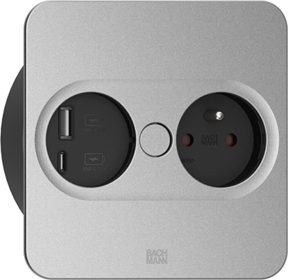Picture of Bachmann TWIST 2 1xUTE 1xUSB A/C 22W 0.2m GST18 silver square