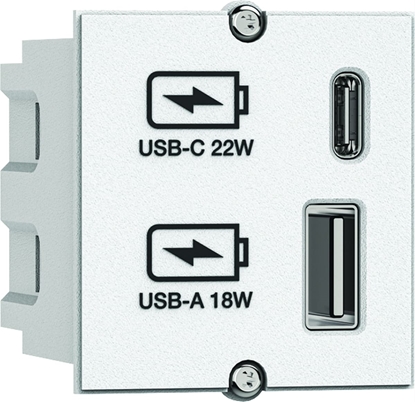 Picture of Bachmann USB A/C 22Watt Charger CM white, white