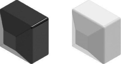 Attēls no Baks Nakadka ochronna profilu aluminiowego srebrny RAL9006 NOPAL40x40SR 890401