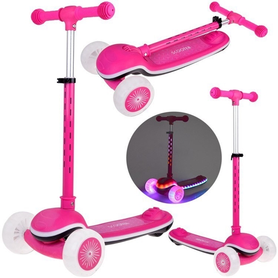 Picture of Balansowa hulajnoga SCOOTER 3-koowa KOLOROWE WIATEKA i MUZYKA SP0812