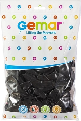 Изображение Balony pastel czarne 23cm 100szt