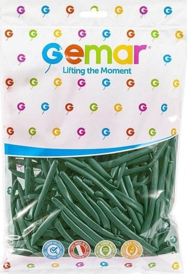 Изображение Balony rurki woskie Emerald green 100szt