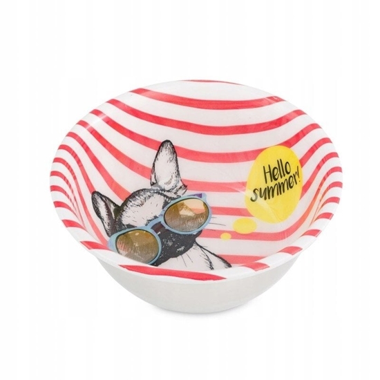 Изображение Barry King Miska dla psa ze stali nierdzewnej emaliowana wzór FRENCH BULDOG 470ml