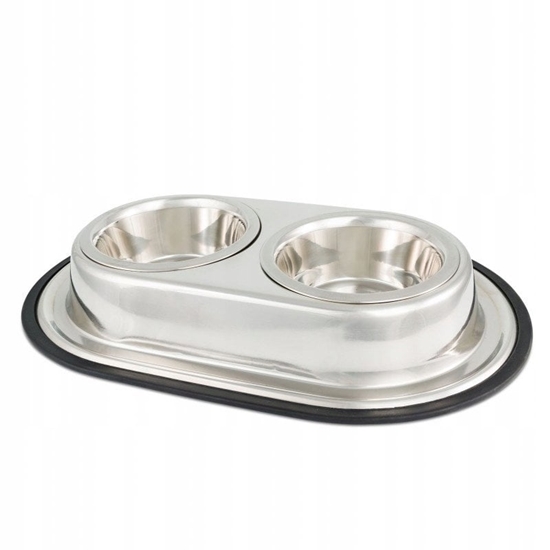 Изображение Barry King Zestaw 2 misek, dla psa, stal nierdzewna, z rantem, 2x840ml