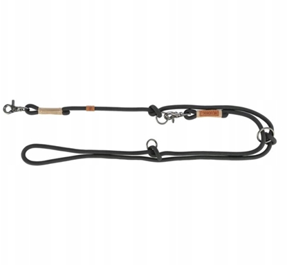 Picture of BE NORDIC, smycz regulowana, dla psa, czarna/piaskowa, linka, SM: 2.00 m/o 8 mm