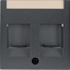 Picture of Berker Element centralny podwójny z zasuwami chronicymi przed kurzem z polem opisowym B.1/B.3/B.7 Glas antracyt (11811606)