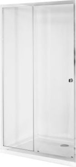 Изображение Besco Duo Slide drzwi prysznicowe 120 cm przesuwne szko przejrzyste (DDS-120)