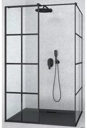 Изображение Besco EXCEA WALK IN 120 x 90 profil czarny