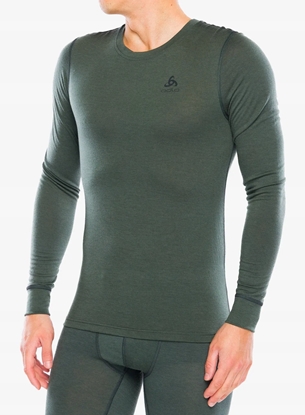 Attēls no Bielizna termoaktywna z dugim rkawem Odlo BL TOP crew neck l/s MERINO 200 roz. L Niebieska