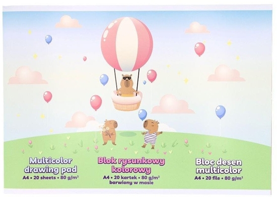 Picture of Blok rysunkowy A4/20K 80g Kapibara w balonie