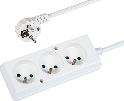 Attēls no Blow 98-207# Przeduacz sieciowy ps-370 3-gniazda z uziemieniem 1,5m biay 3x1,5mm