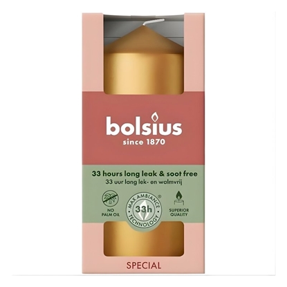 Изображение Bolsius Cylinder Candle 120x58mm Gold