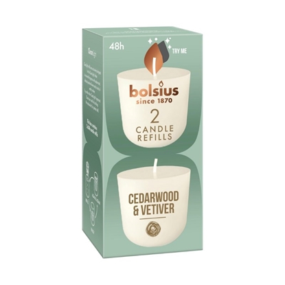 Изображение Bolsius CleanLight Candle Refills 2pcs Cedarwood&Vetiver
