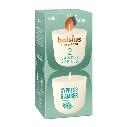 Изображение Bolsius CleanLight Candle Refills 2pcs Cypress&Amber