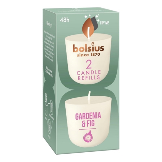 Изображение Bolsius CleanLight Candle Refills 2pcs Gardenia&Fig