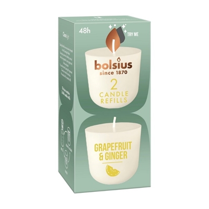 Изображение Bolsius CleanLight Candle Refills 2pcs Grapefruit&Ginger