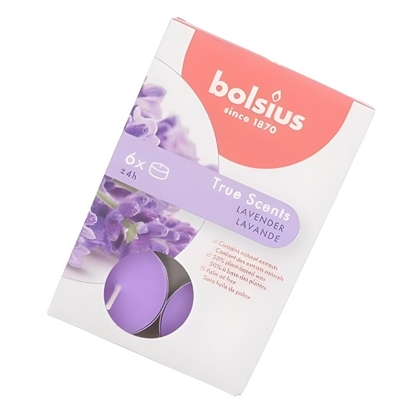 Attēls no Bolsius True Scents Tealights Scented Candles Lavander 6pcs