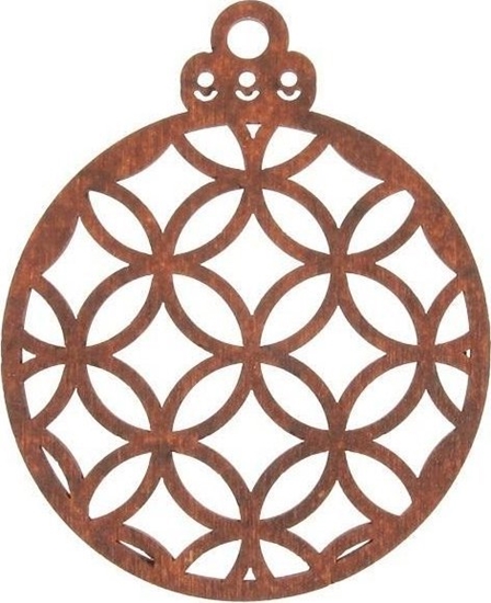 Picture of Bombka drewniana aurowa 3szt malowana