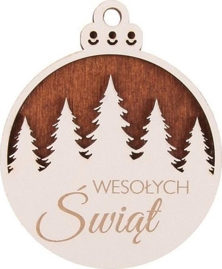 Picture of Bombka drewniana Lux 3D 3szt