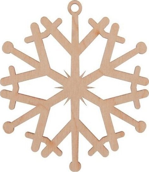 Picture of Bombka drewniana nieynka 3szt naturalna