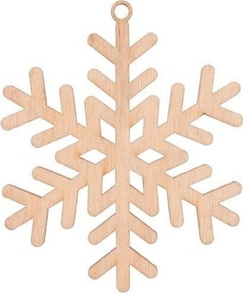 Picture of Bombka drewniana Patek niegu 3szt naturalna