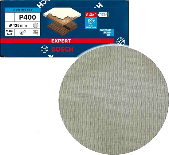 Picture of Bosch Expert M480 mesh structure sanding sheet 125mm, K400 (50 pieces, for eccentric sanders)