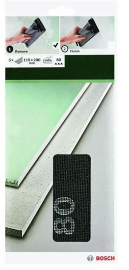 Picture of Bosch DIY siatka cierna 115x280mm K80