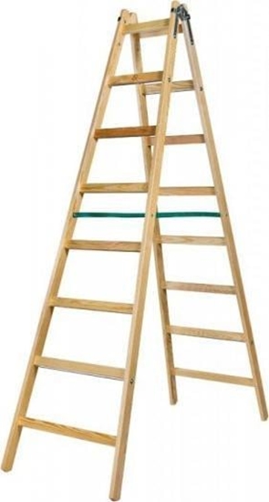 Изображение Braket DRABINA DREWNIANA BRAKET PREMIUM 2X8 SZCZEBLI 240CM