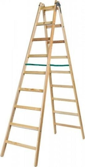 Изображение Braket DRABINA DREWNIANA BRAKET PREMIUM 2X9 SZCZEBLI 270CM