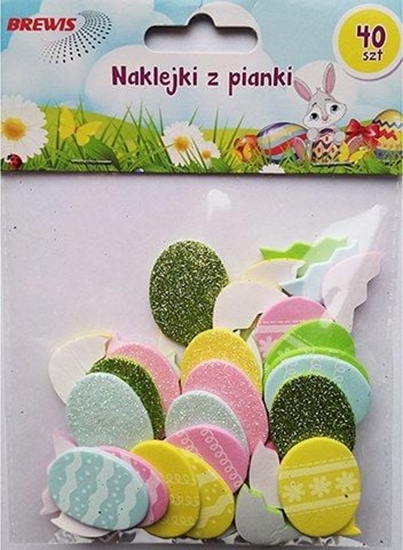 Изображение BREWIS Naklejki piankowe BREWIS PVE 14 Wielkanoc 40szt. Brewis