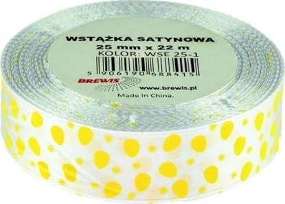 Изображение BREWIS Wstka satynowa 25mm Wielkanoc WSE25-1 Brewis