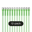 Attēls no Broadbe Slim Patch Cable 10G Green 0.1m 12-pack