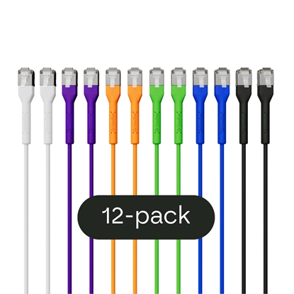 Изображение Broadbe Slim Patch Cable 10G Multicolor 3m 12-pack