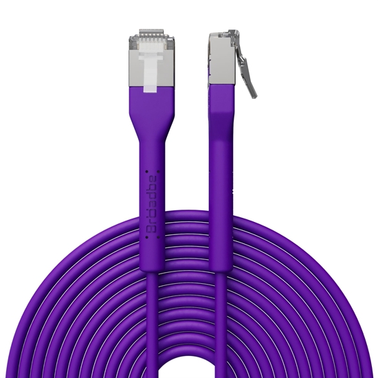 Изображение Broadbe Slim Patch Cable 10G Purple 8m