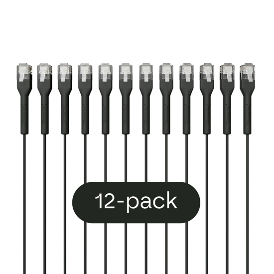 Изображение Broadbe Slim Patch Cable 5G Black 0.1m 12-pack