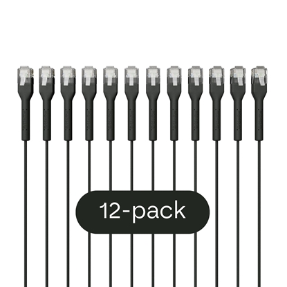 Изображение Broadbe Slim Patch Cable 5G Black 3m 12-pack